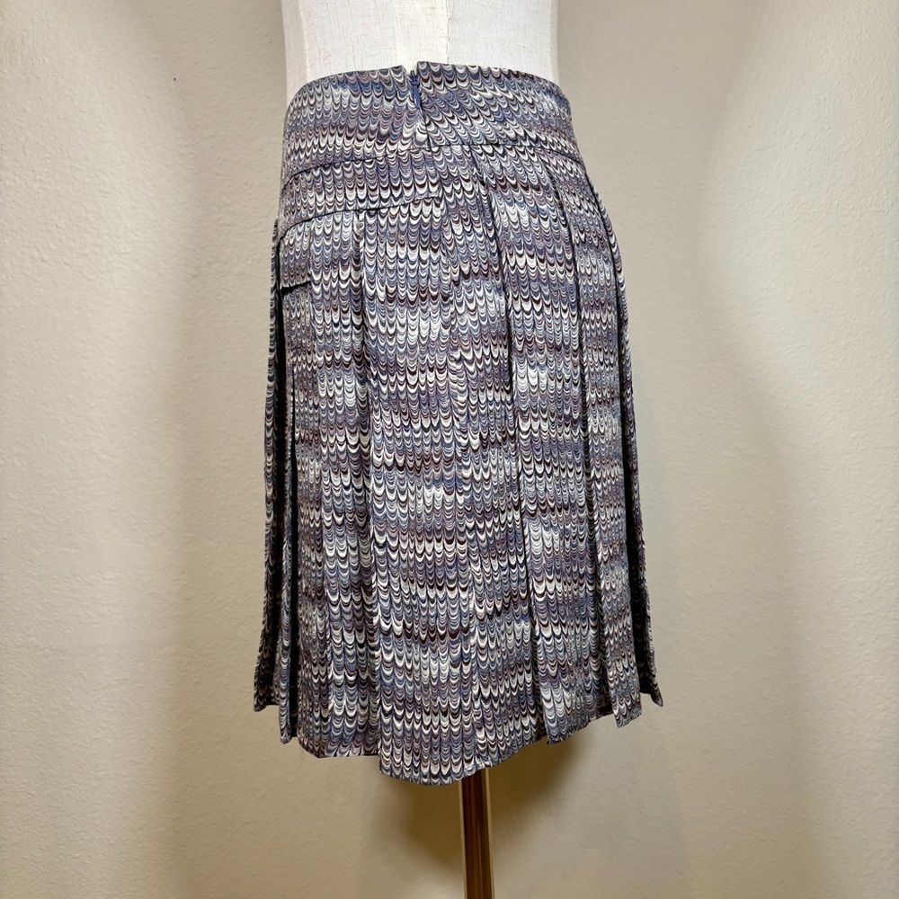 Tory Burch Silk Georgette Marble Print Skirt Size 2 - Picture 2 of 7